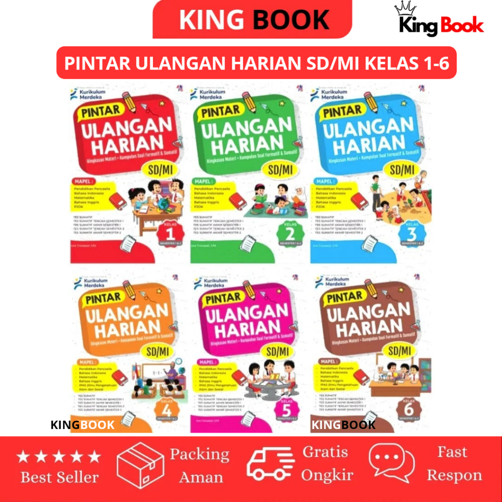 Jual Buku Pintar Ulangan Harian SD Kurikulum Merdeka Kelas 1 2 3 4 5 6 ...