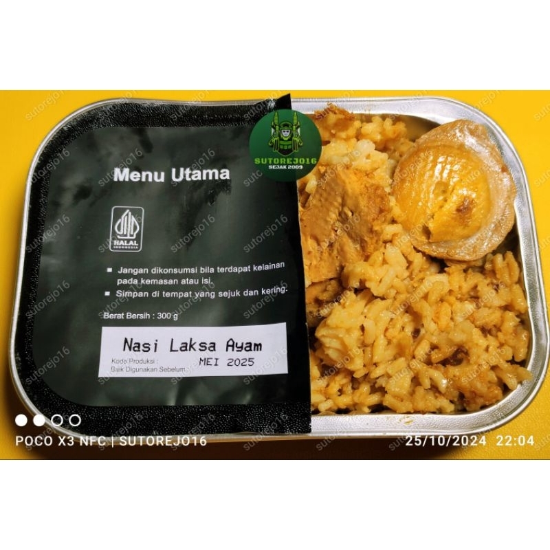 Jual naraga ransum nasi tni / makanan darurat mre meal ready to eat tni ...