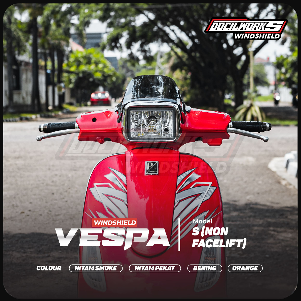 Jual Docilworks - Visor Windshield Vespa S (NON FACELIFT) | Shopee ...