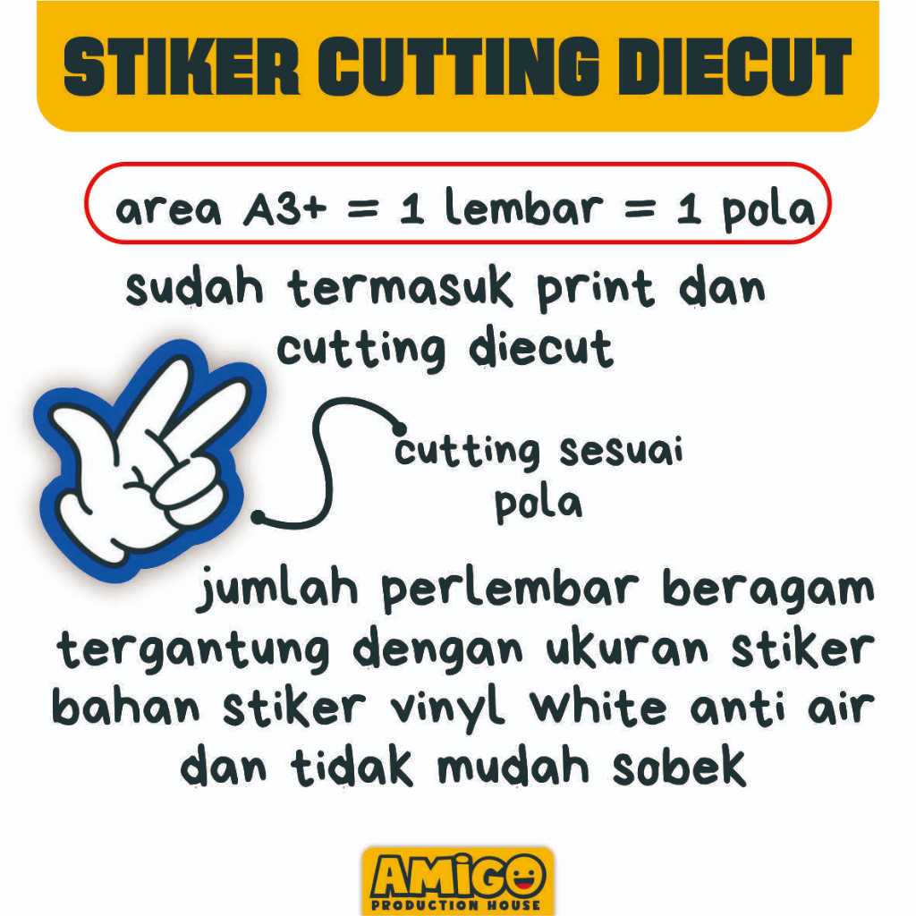 Jual STIKER VINYL DIECUT Custom A3+ Pola die cut Label Sticker Cutting ...
