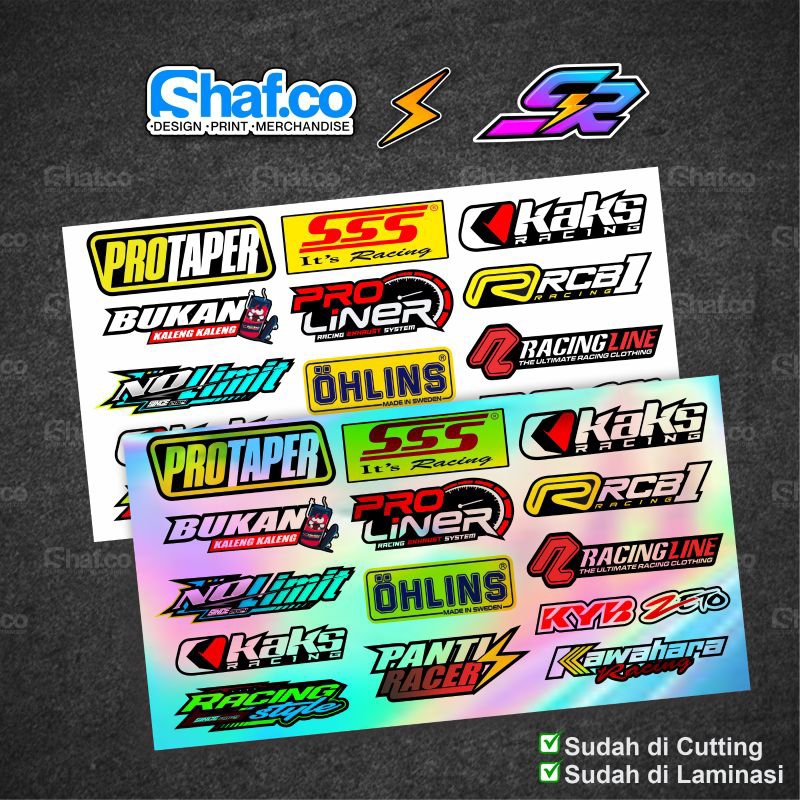 Jual STICKER PACK MOTOR RACING //STIKER SPONSOR RACING // STIKER MOTOR ...