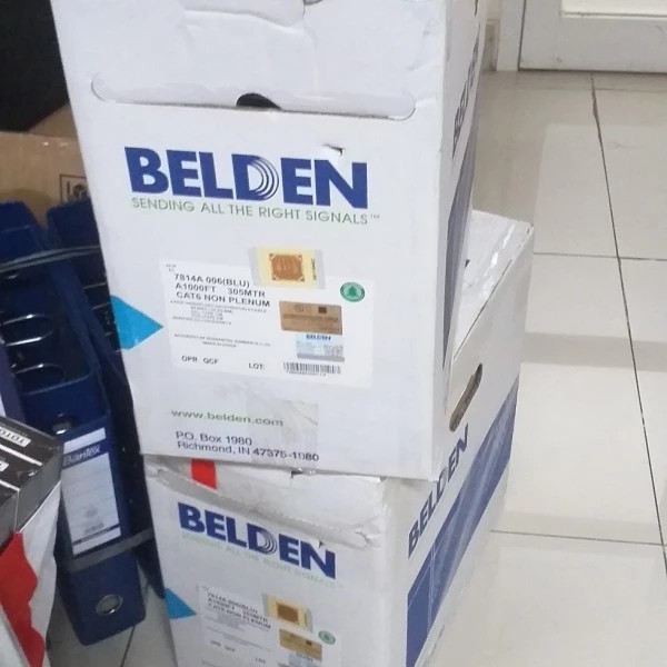 Jual BELDEN 7814A Roll/Box/305M Ethernet Cable Kabel LAN UTP Cat. 6 ...