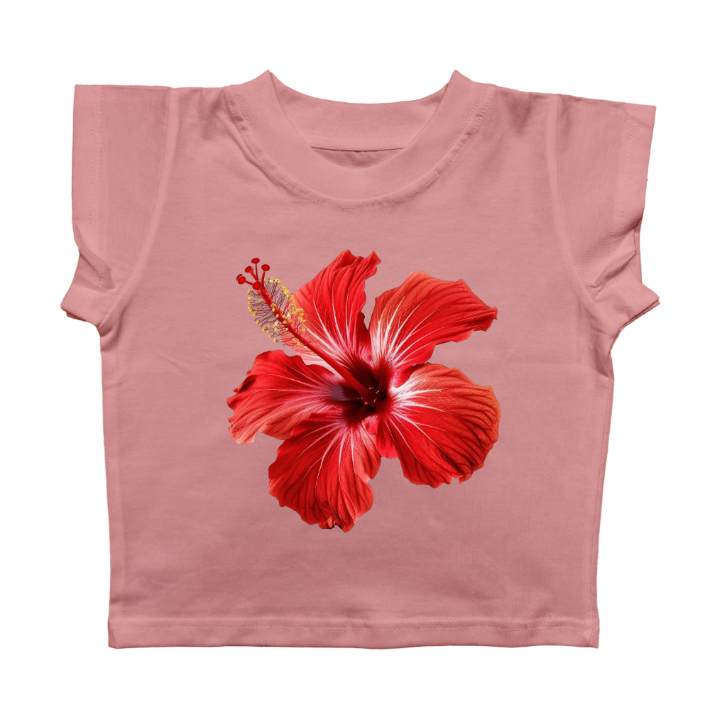 Jual Croptop Half-Arm Motif Bunga / Crop Top Tee Kaos Wanita / Baby Tee ...