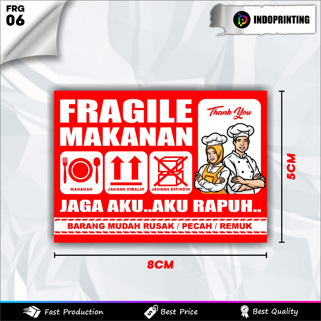 Jual STIKER FRAGILE MAKANAN (ISI 100 PCS) | Shopee Indonesia
