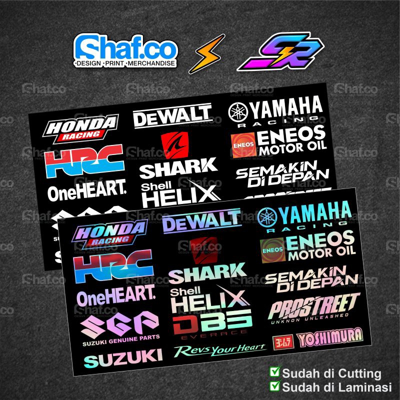 Jual STICKER PACK MOTOR RACING //STIKER SPONSOR RACING // STIKER MOTOR ...