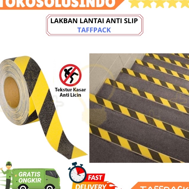 Jual BARANG ORIGINAL TaffPACK Lakban Anti Slip Tape Lakban Tape Anti