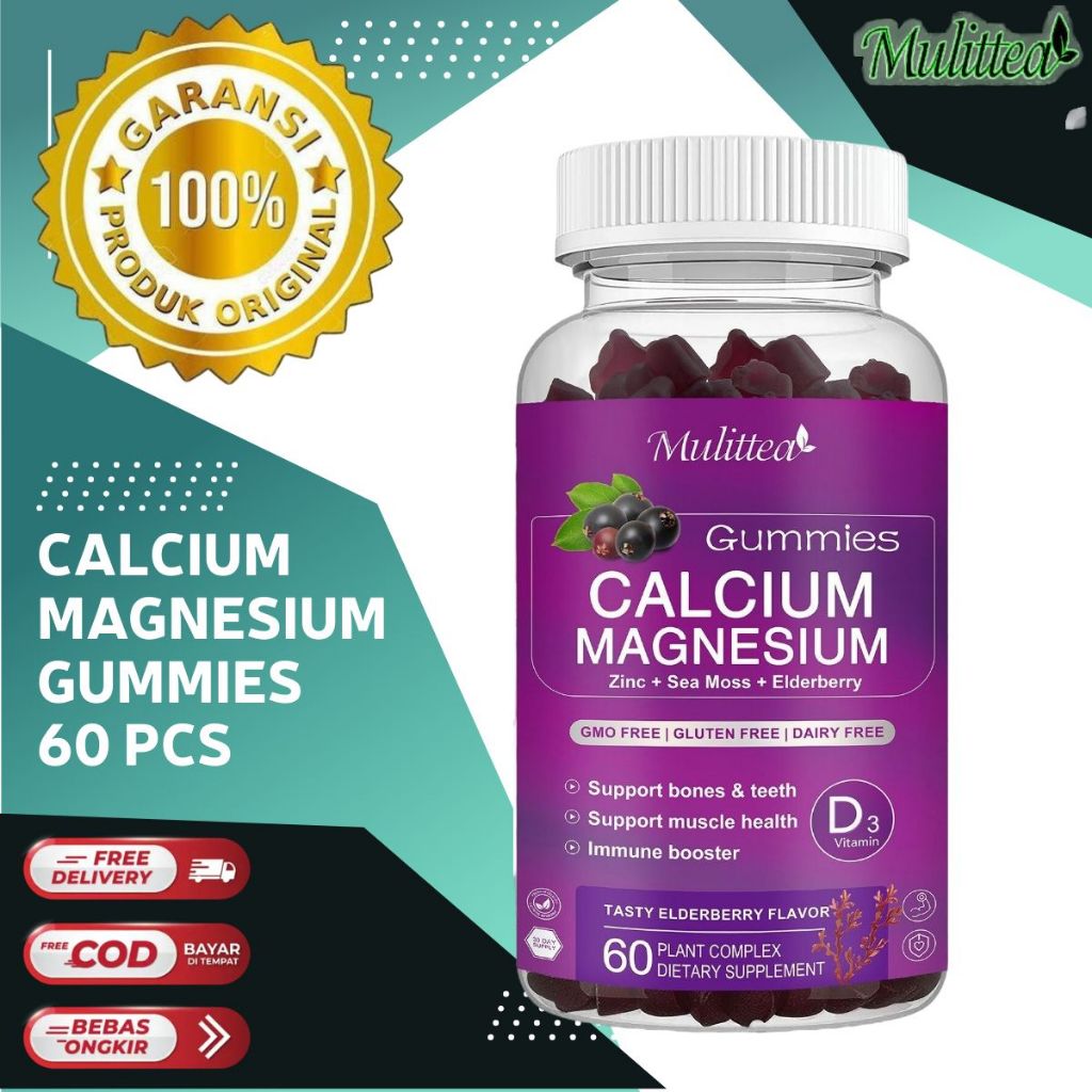 Jual Mulittea Permen Jelly Kalsium, Magnesium, Seng dengan Magnesium