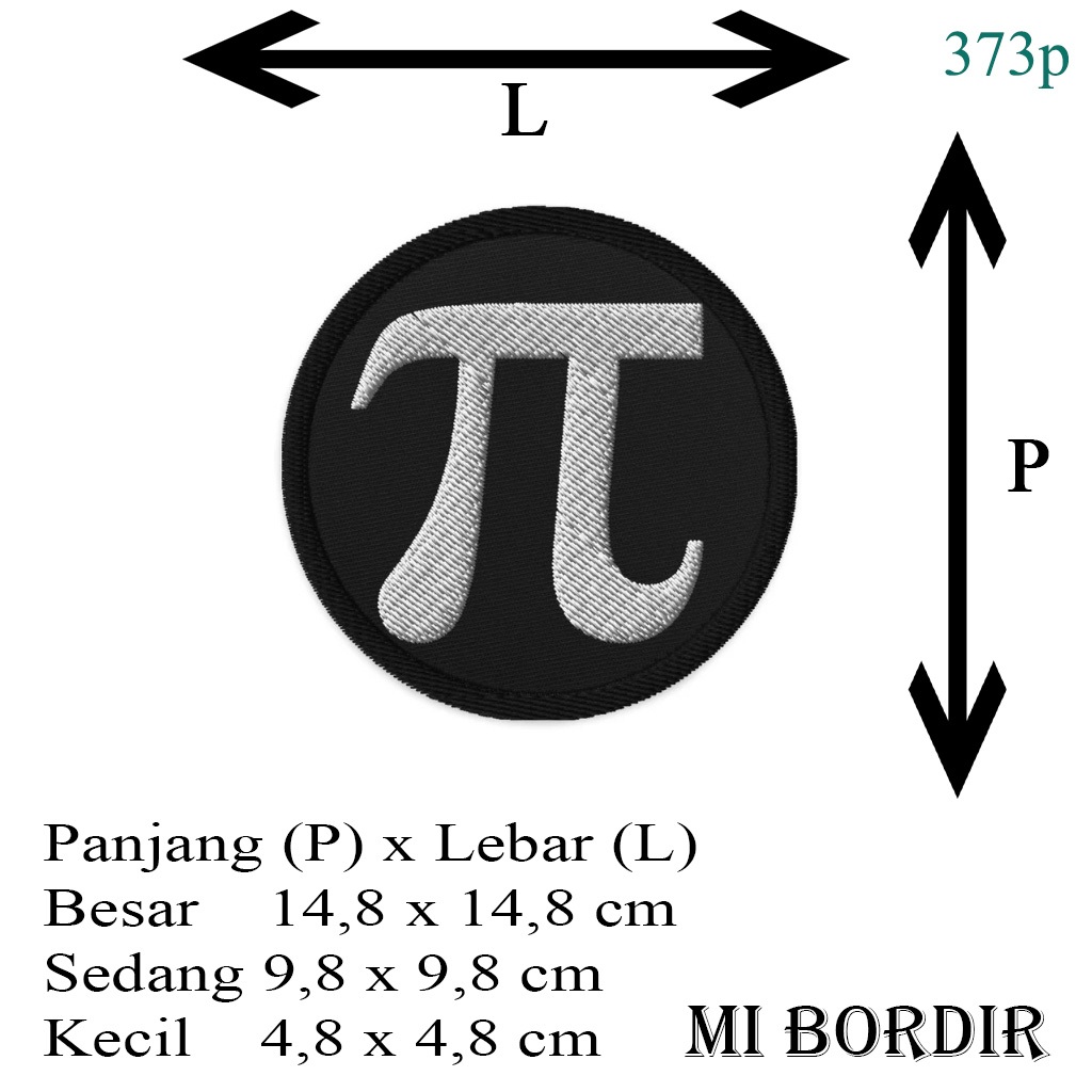 Jual Patch / Emblem Bordir Pi Symbol (π) | Shopee Indonesia