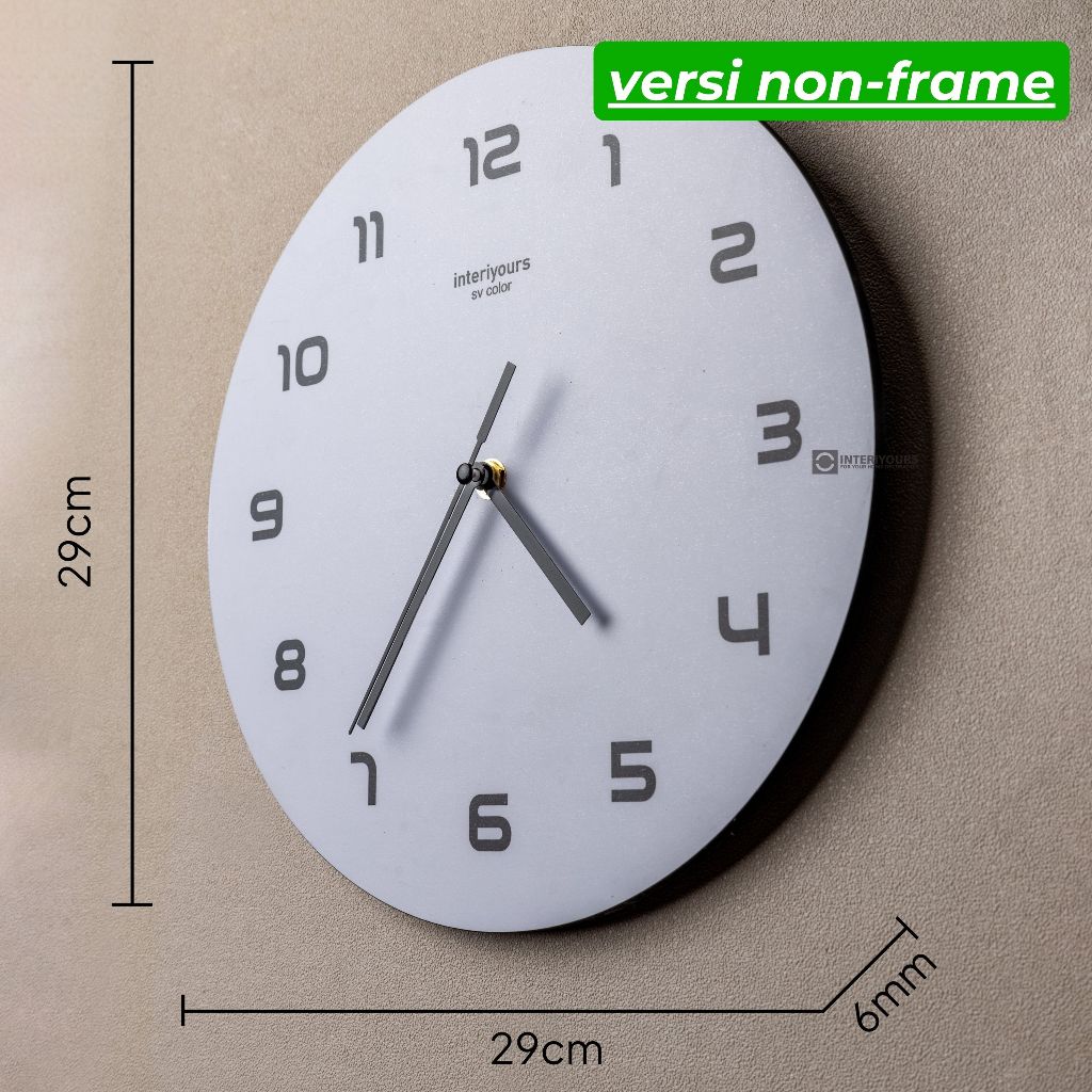 Jual Jam Dinding Aesthethic Warna Kuning Frame Kayu Minimalis | Shopee ...