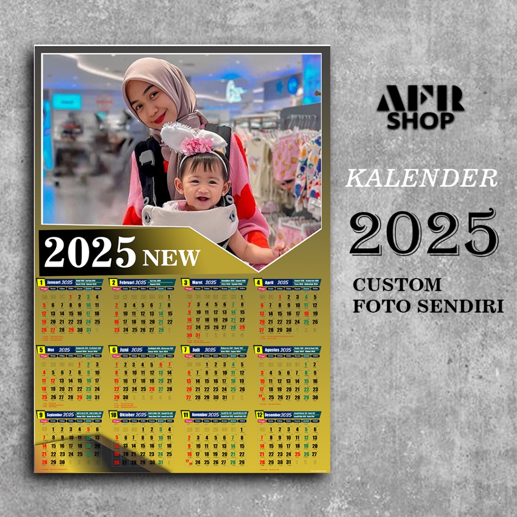 Jual KALENDER CUSTOM 2025 | KALENDER FOTO SENDIRI 2025 | KALENDER ...