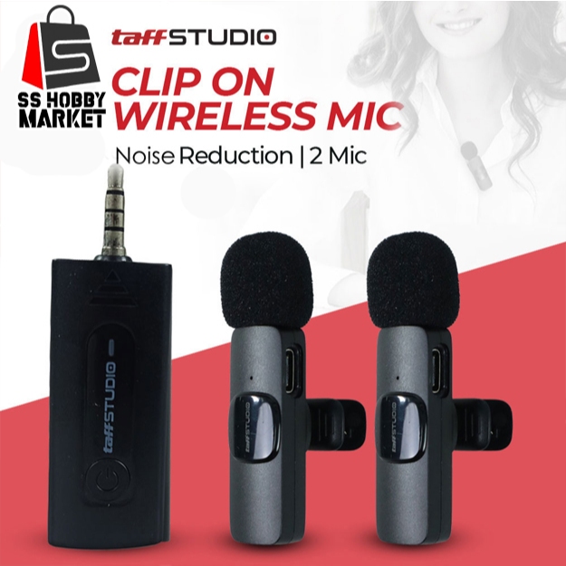 Jual Mic Clip On Mic Wireless Noise Reduction Vlogging Singing Jack 3 ...