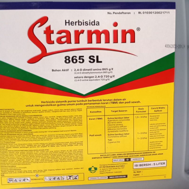 Jual HERBISIDA STARMIN Kemasan 5 Liter | Shopee Indonesia
