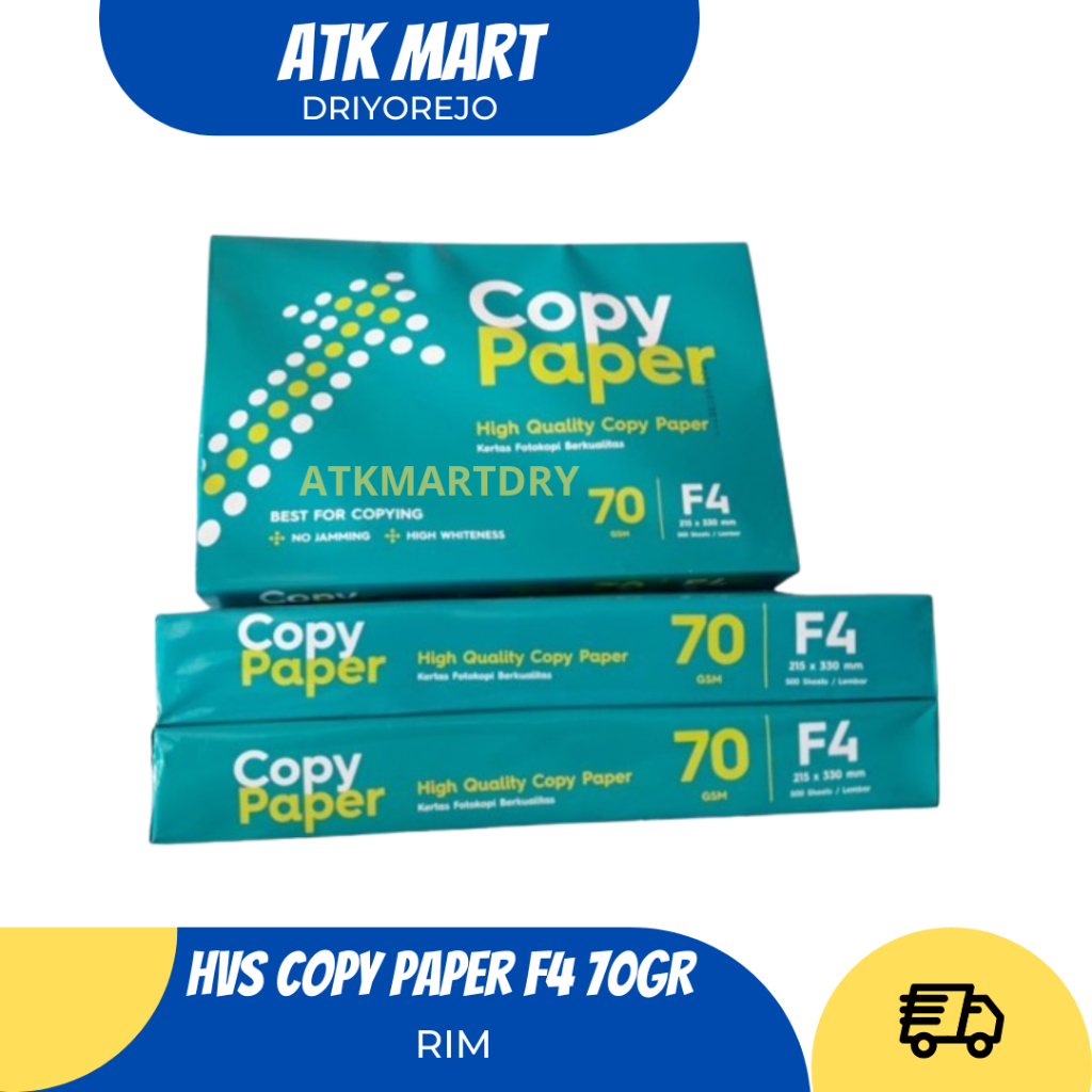 Jual HVS COPY PAPER 1 RIM F4 TEBAL 70 GRAM COPIER UKURAN KERTAS FOLIO ...