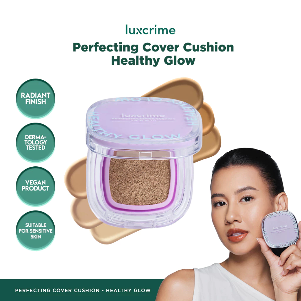 Luxcrime perfecting cover cushion - sensitive skin healthy glow spf 35 pa