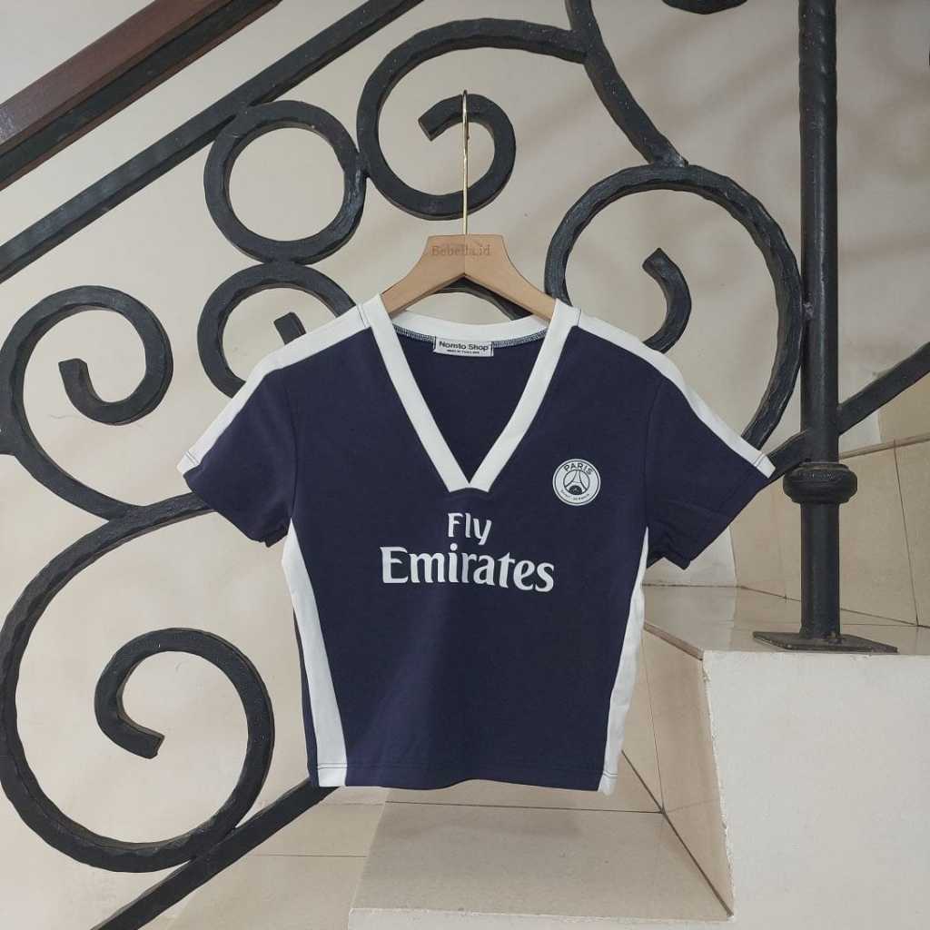 ATASAN CROP FLY EMIRATES BRAND NOMTO SHOP FASHION WANITA IMPORT BANGKOK  NMT013