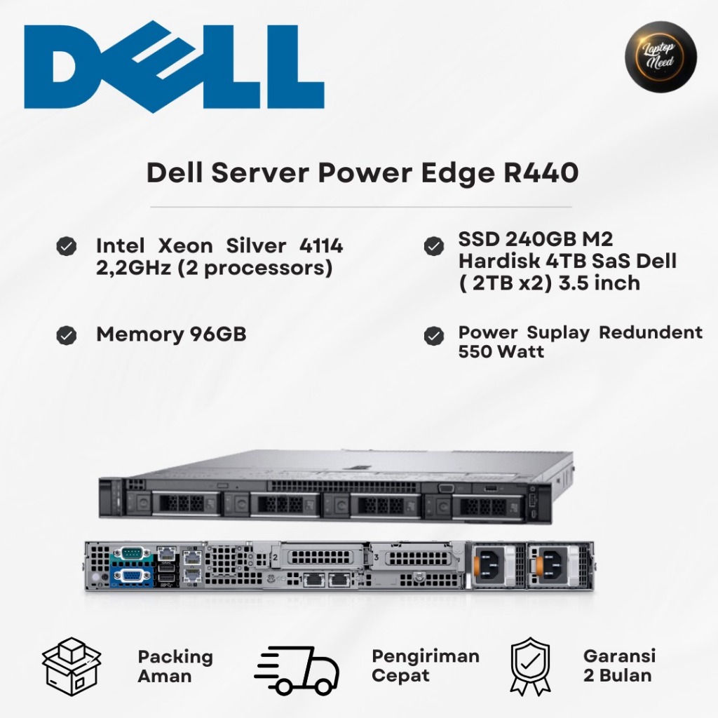 Jual Dell Server Power Edge R440 Xeon Silver 4114 Memory 96GB | Shopee ...