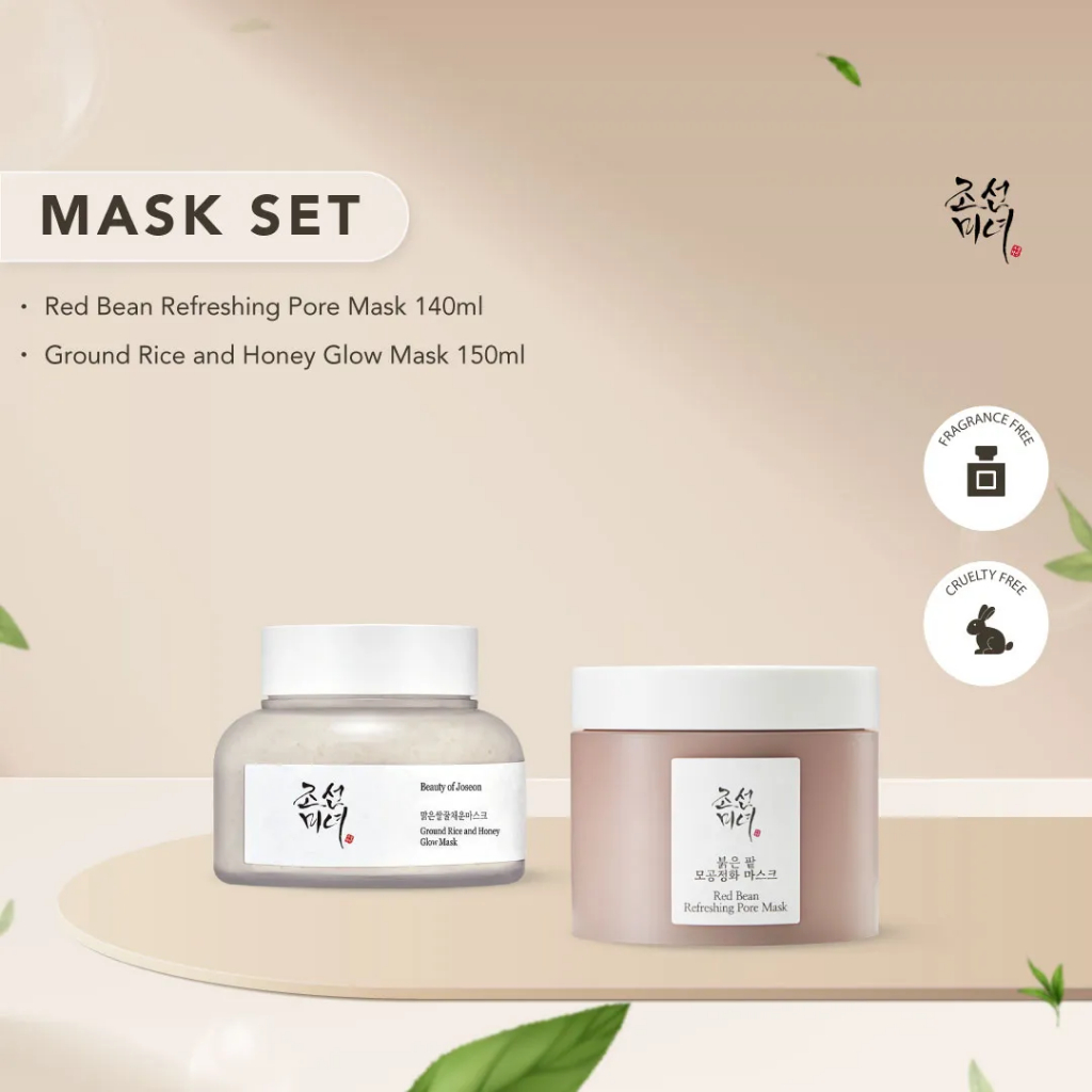 Jual Beauty of Joseon Mask Set [Ground Rice and Honey Glow Mask + Red ...