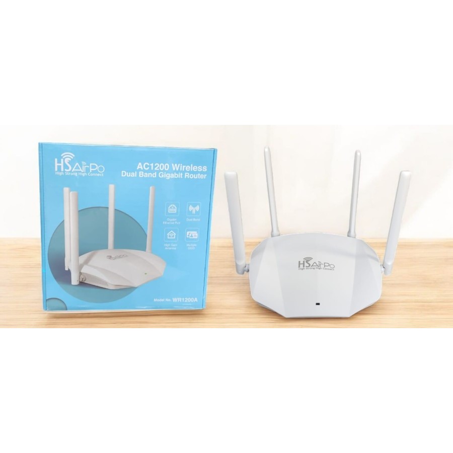 Jual HSAIRPO WR1200A DUAL BAND GIGABIT WIFI ROUTER AC1200 | Shopee ...