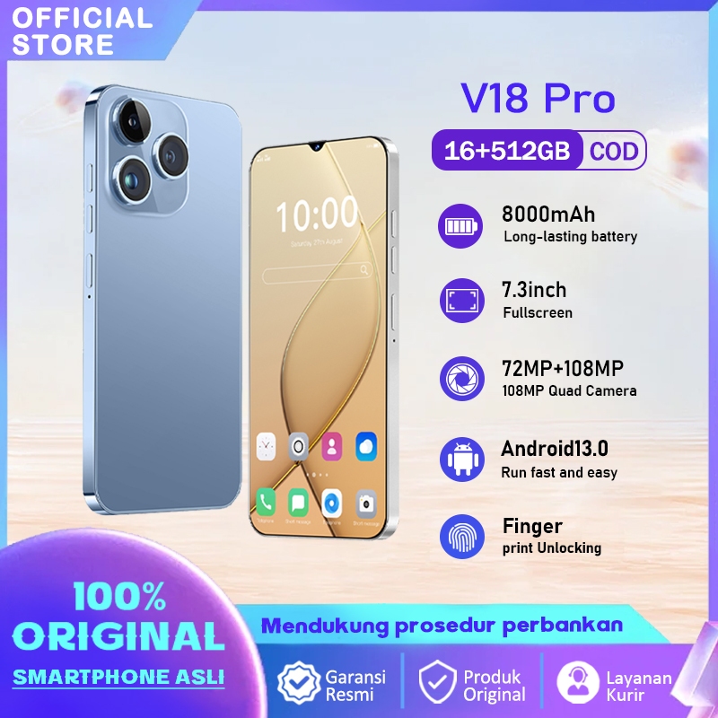 Jual [COD]VIVO V18 Pro Smartphone 16/512GB 8000 mAh Large Battery 7.3 ...