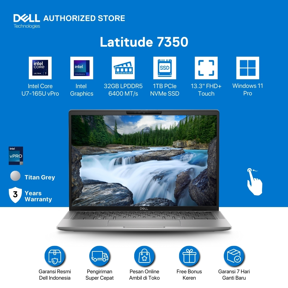 Jual Dell Latitude 7350 [C7-165U vPro-32GB-1TB-UMA-W11P-3YR] DELL ...