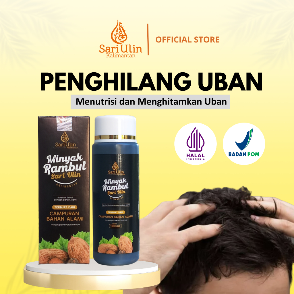Sari Ulin Kalimantan 100 ml Minyak Rambut Penghitam Penghilang Uban Alami & Permenen