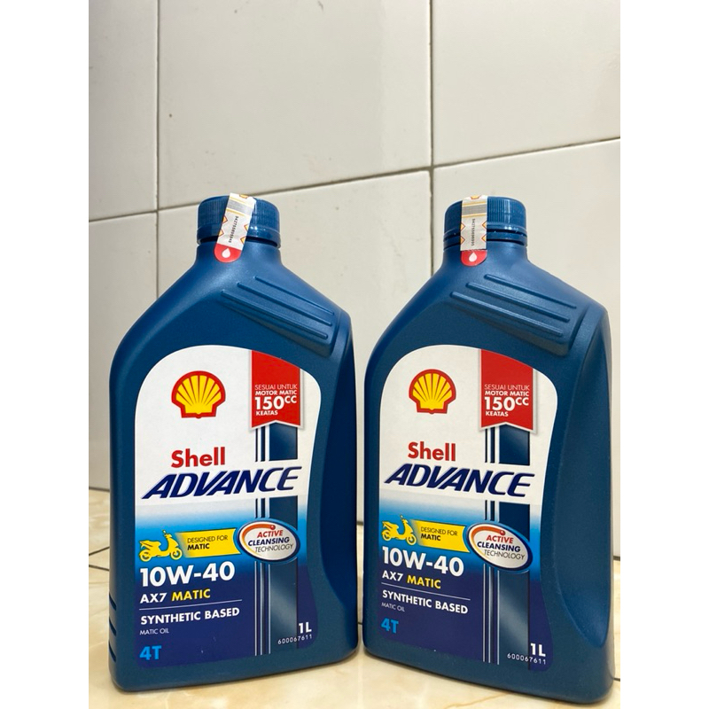 Jual OLI SHELL ADVANCE AX7 MOTOR MATIC 10W-40 1Ltr | Shopee Indonesia
