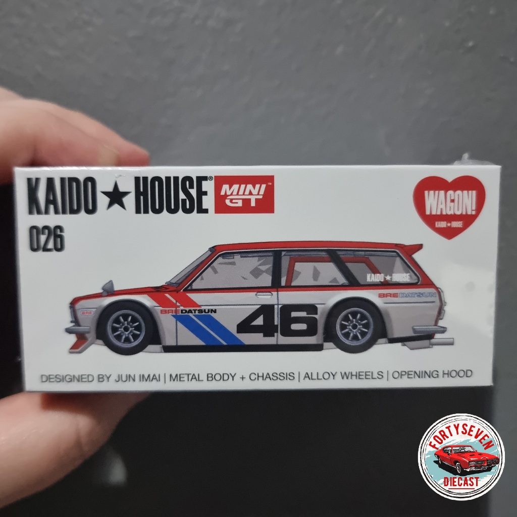Mini-GT Kaido House Datsun 510 Wagon HKS V1 – Scala 1:64 – Modello Sigillato #KHMG144