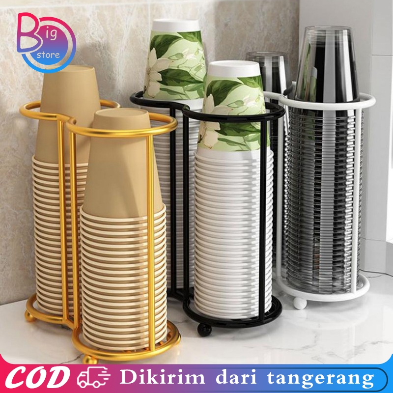 Jual Tempat Gelas Kertas Dispenser 1/2 Slot Rak Gelas Cup Rak Logam Cup ...