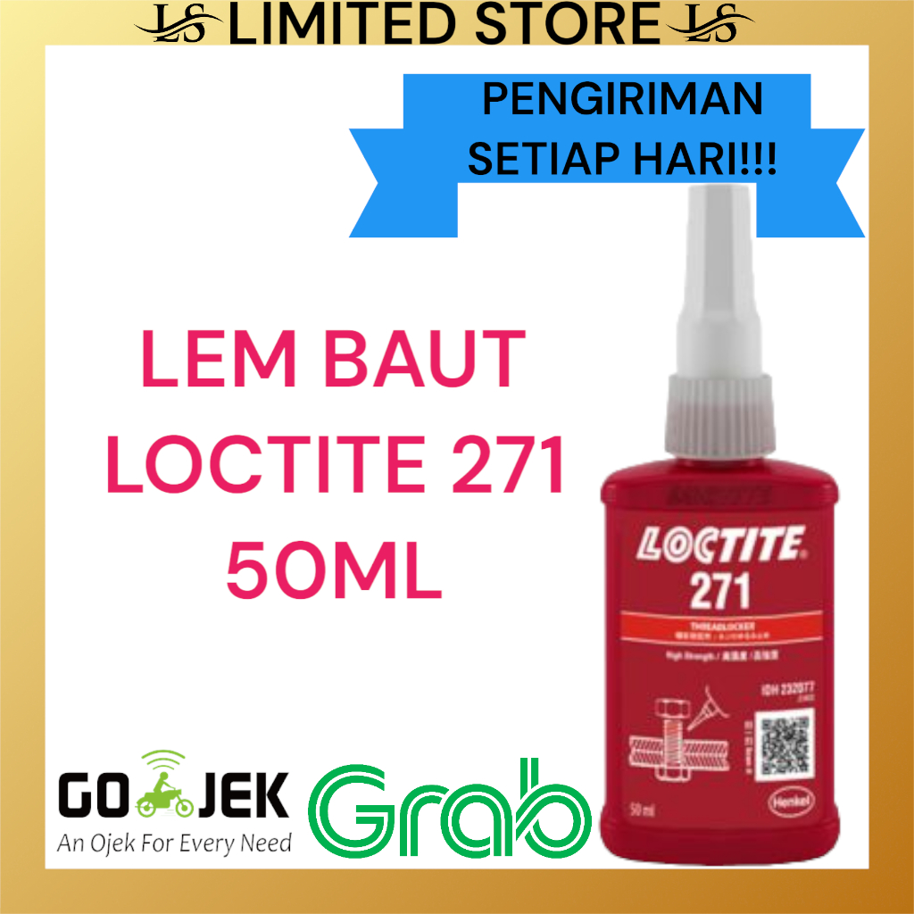 Jual Henkel LOCTITE 271 Threadlocker Lem Baut 50ml | Shopee Indonesia