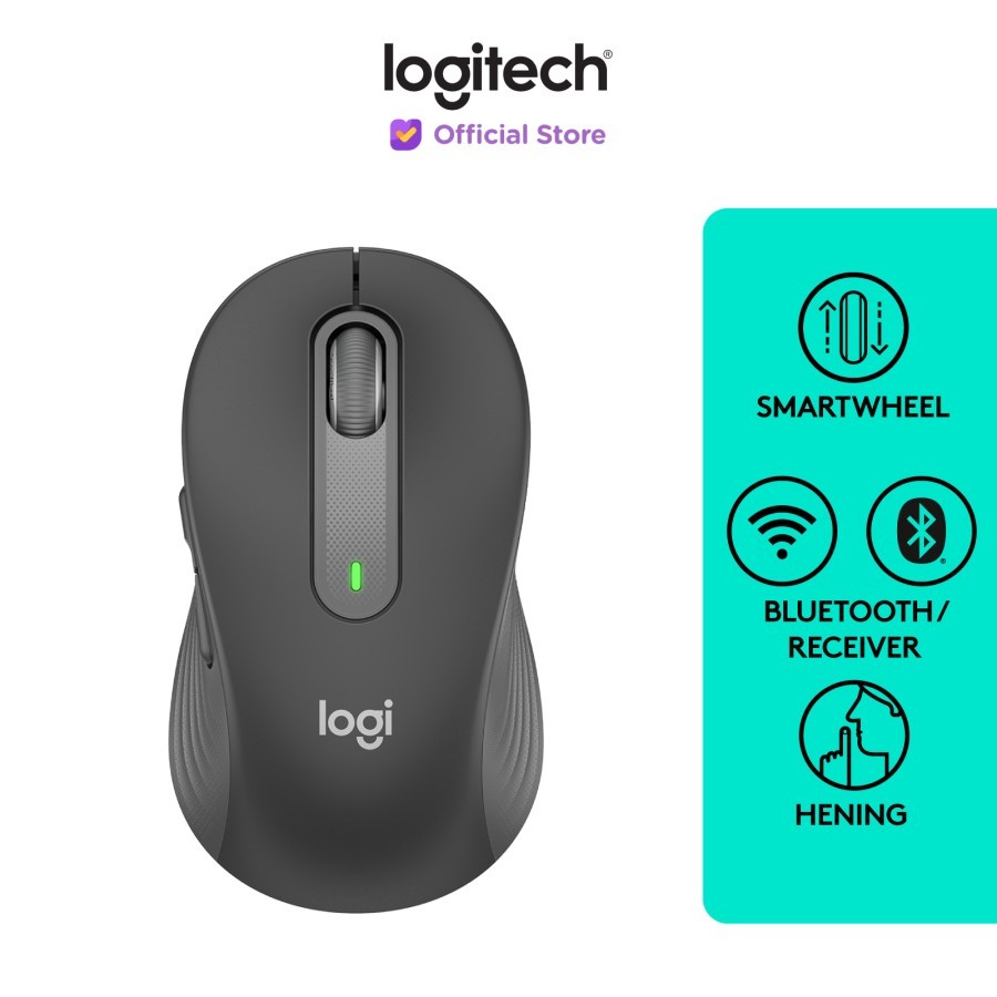 Jual Logitech Signature M650L Wireless Mouse Bluetooth M 650L Silent ...