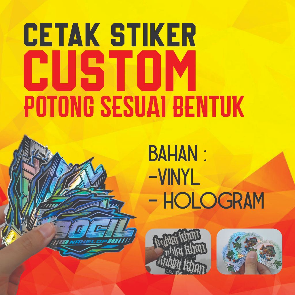 Jual STIKER HOLOGRAM | STIKER VINYL | STIKER DIECUT | STIKER POTONG ...