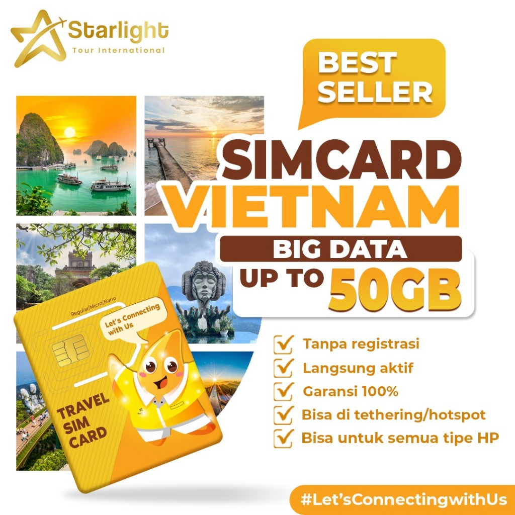 Jual STARLIGHT SIMCARD VIETNAM SUDAH BISA LANGSUNG PAKAI | Shopee Indonesia