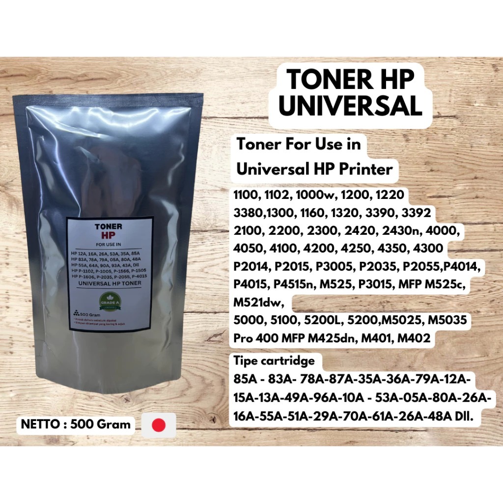 Jual Toner HP (Universal) 500 gram. P1102, 1102, 1006, 1606, M 1132 125 ...