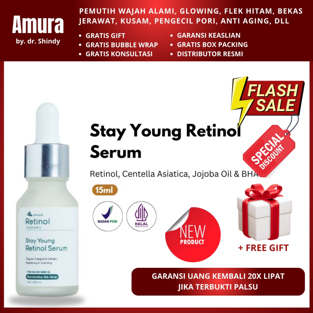 Jual AMURA - Serum Penghilang Jerawat dan Bekasnya Flek Hitam Keriput