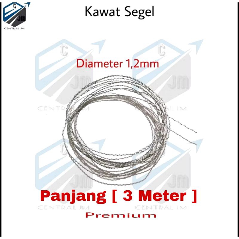 Jual Kawat Segel [ 3 METER ] 1.2mm Pengait Kepang Penyegelan Jepit ...