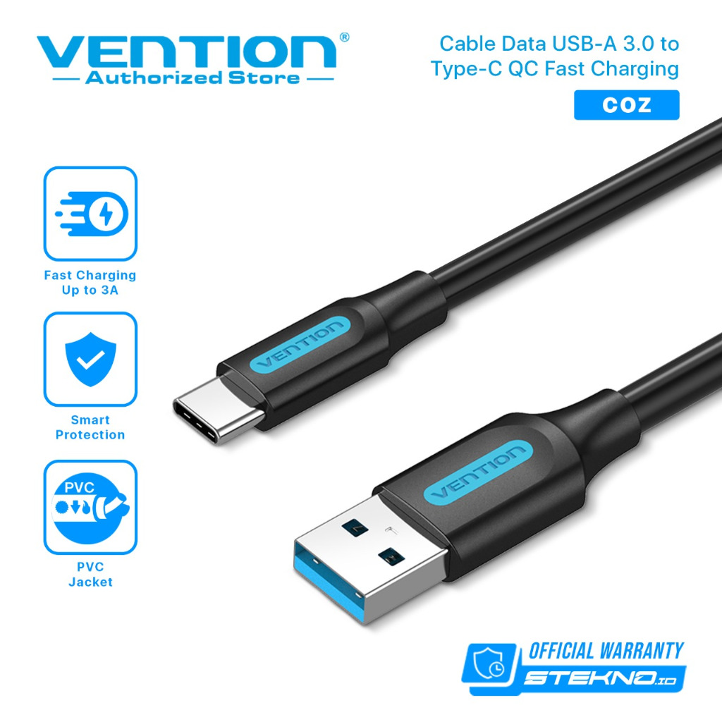 Jual Vention Kabel Data USB A 3.0 to Type C 3A Android COZ | Shopee ...