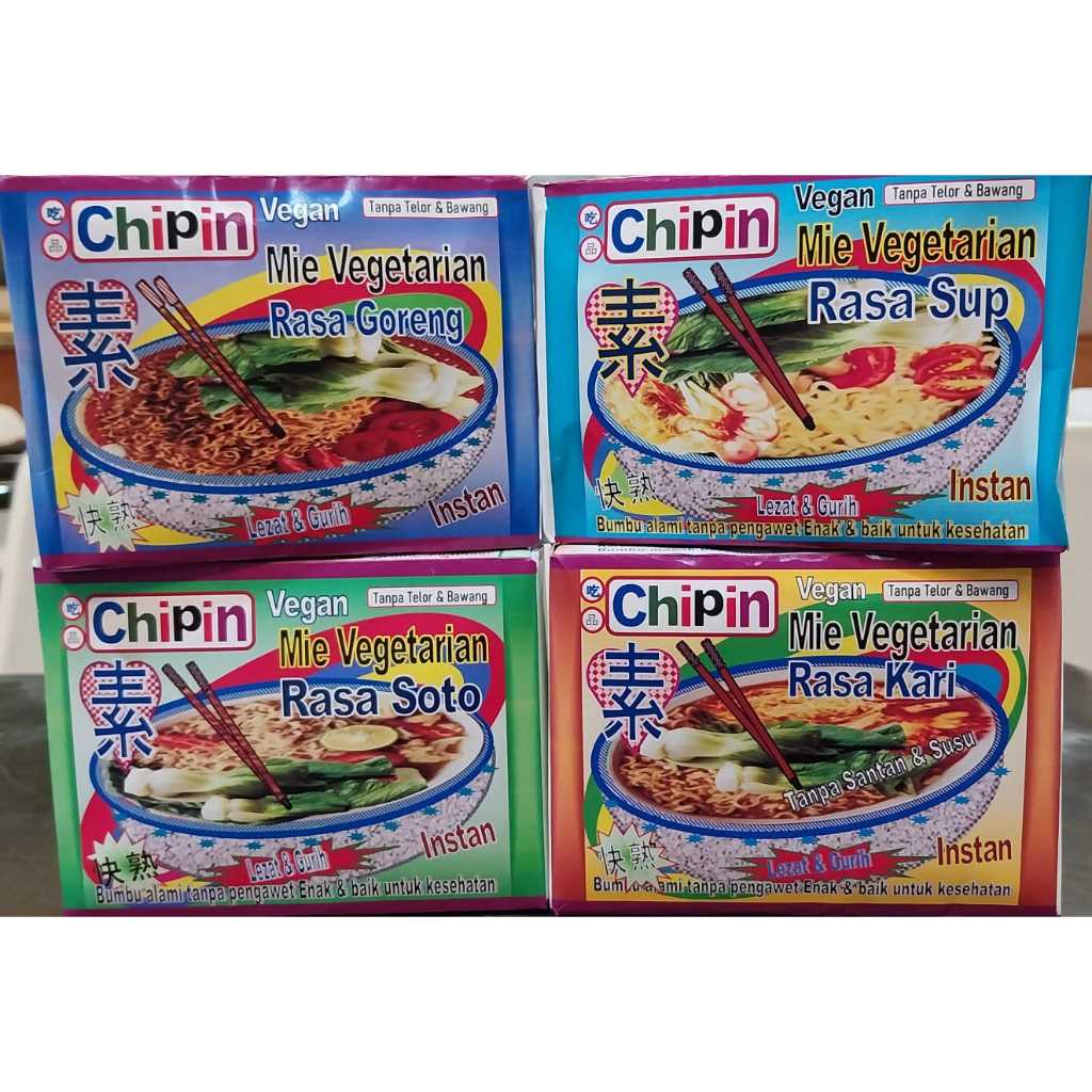 Jual MIE INSTAN VEGAN DAN VEGETARIAN CHIPIN 75GRAM | Shopee Indonesia