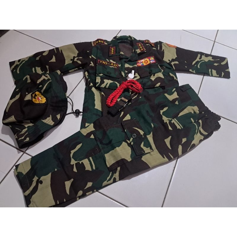 Jual BAJU PROFESI ANAK/KOSTUM /SERAGAM TNI ANAK LAKI LAKI PAKE TOPI ...