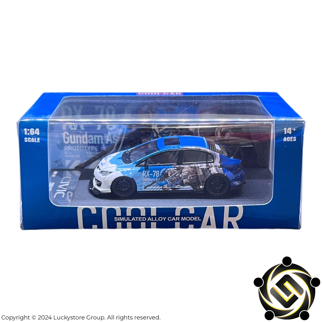 Jual Cool Car 1:64 Honda Civic Type R FD2 Modified Gundam Blue Limited ...