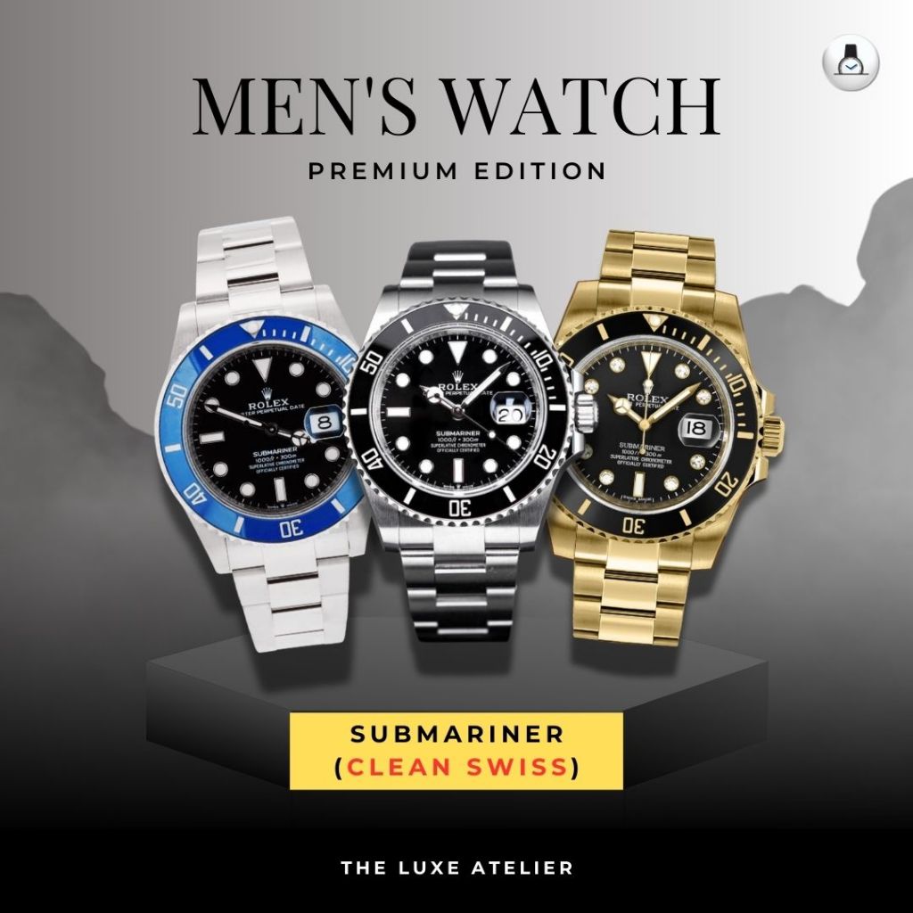 Jual LUXURY MAN WATCH RLEX SUBMARINER DATE AUTOMATIC CLEAN SWISS ...