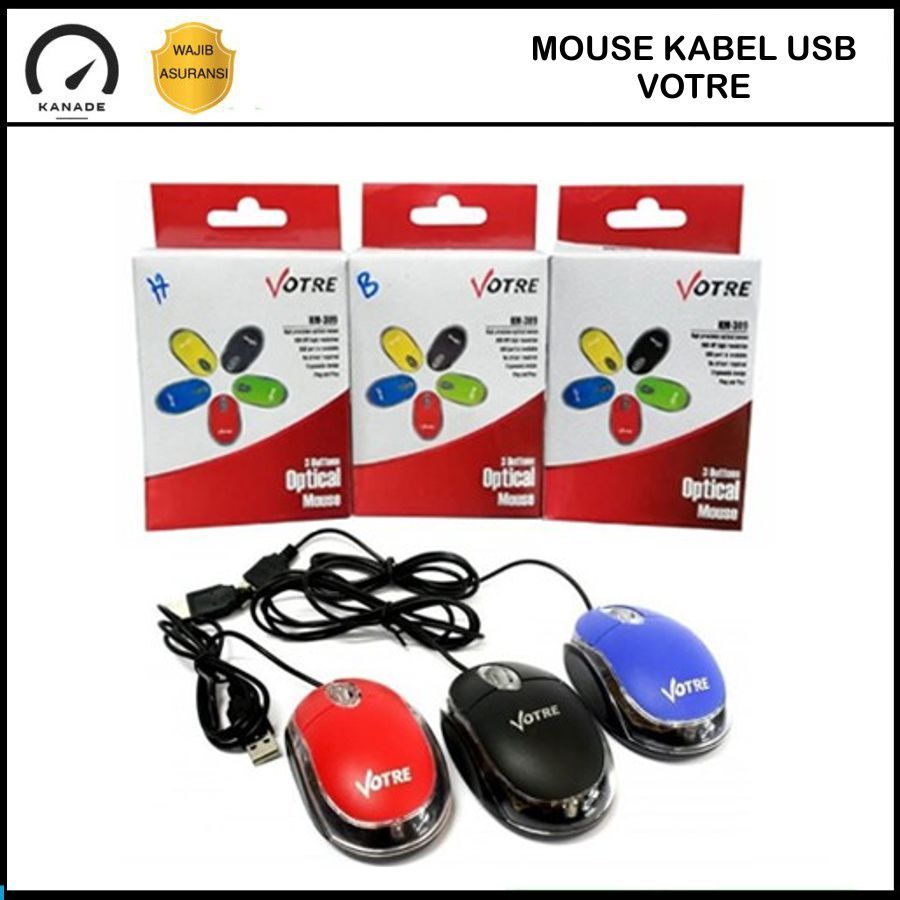 Jual Mouse USB Kabel VOTRE KM-309 Optical Mouse Cable For Laptop ...