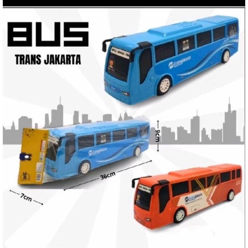 Jual Rkc - Mainan Mobil Bus Way Transjakarta busway bis 37 Cm | Shopee ...