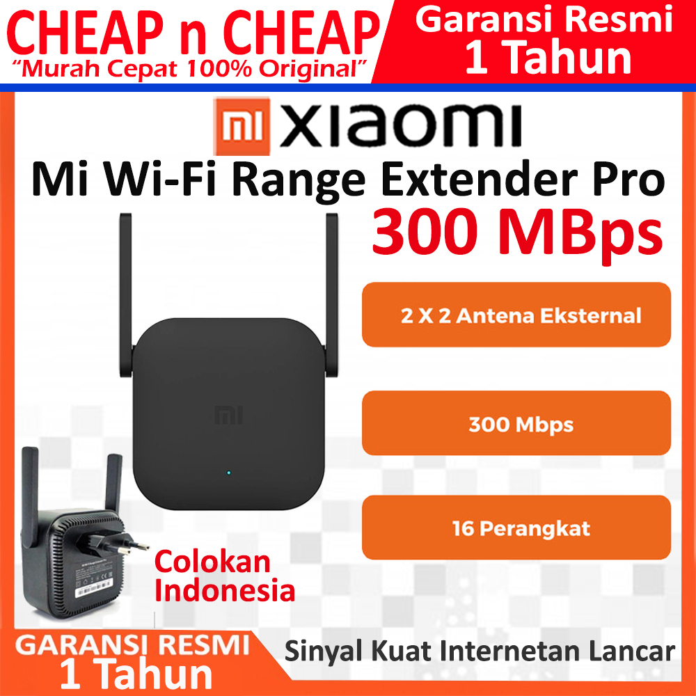 Mi WiFi Range Extender Pro 300 Mbps GARANSI RESMI Xiaomi Repeater Penguat  Sinyal