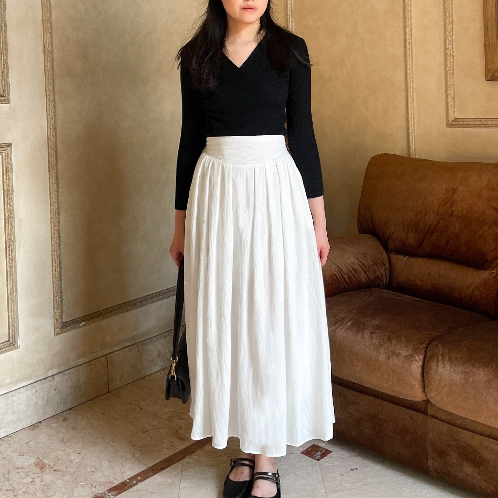 Jual Femme - Rok Panjang Wanita Basic Maxi Skirt Premium Rok Linen ...