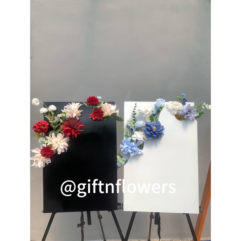 Jual Paket Komplit Flowers Box Sign Black 40x60cm / Papan Bunga Wisuda ...