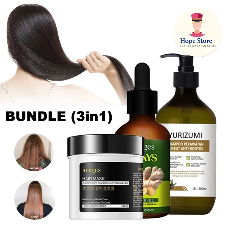 PAKET 3in1 - Perawatan Rambut Rontok Memperbaiki Rambut Ngembang dan Rusak | AutoStock