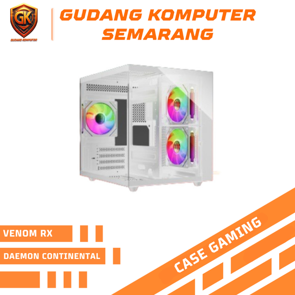 Jual VenomRX DAEMON CONTINENTAL S6 Tempered Glass M-ATX Gaming Case ...