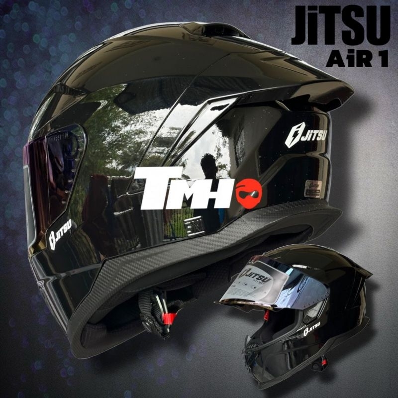 Jual JITSU AIR 1 HELMET FULL FACE BLACK DOF TERBARU | Shopee Indonesia