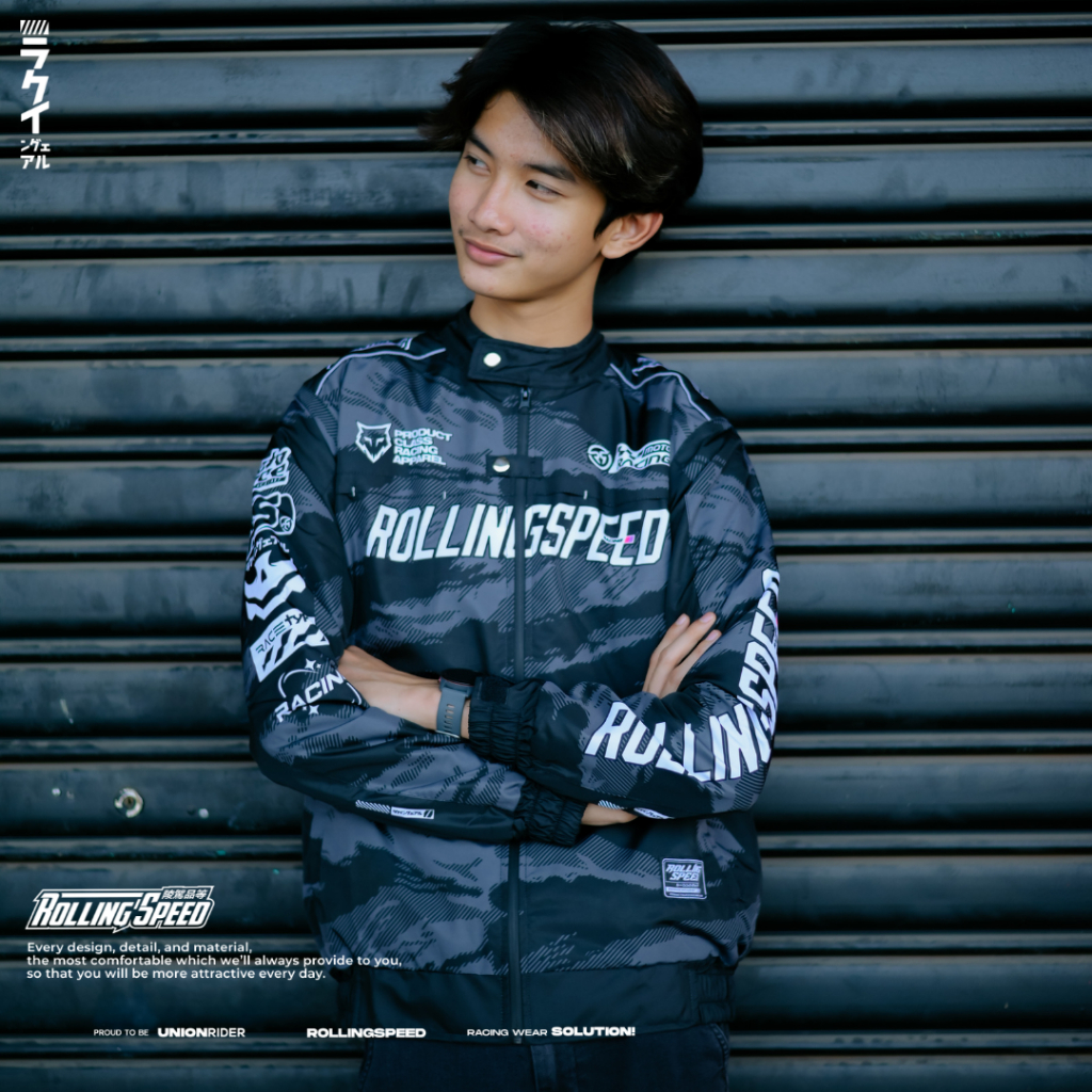 Jual Rollingspeed Jacket New Vintage Veina Black - Jaket Anti Air ...