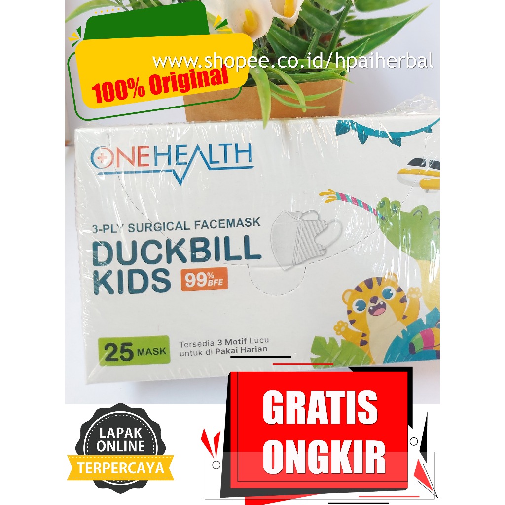 Jual Masker Anak Duckbill One Health isi 25 Pcs | Shopee Indonesia
